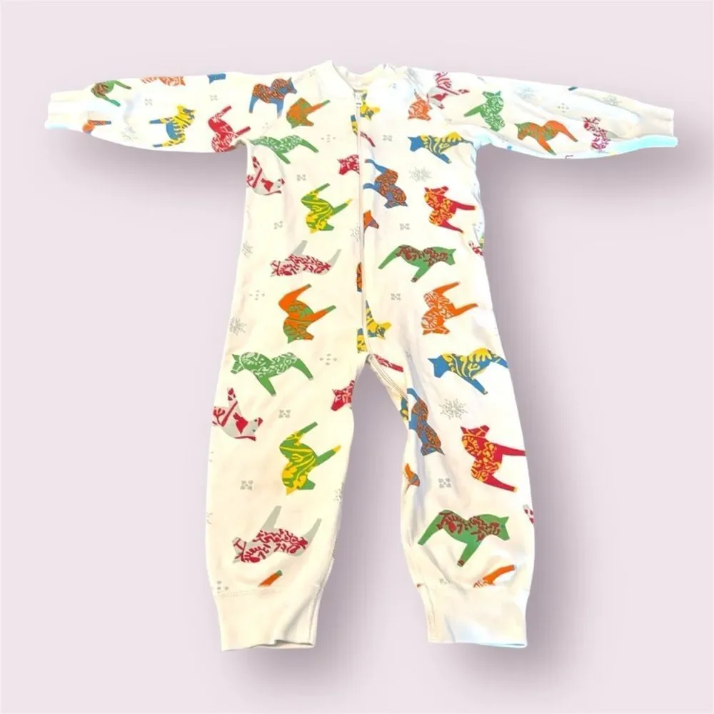 HANNA ANDERSSON Dala Horse One-Piece Pajamas